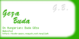 geza buda business card